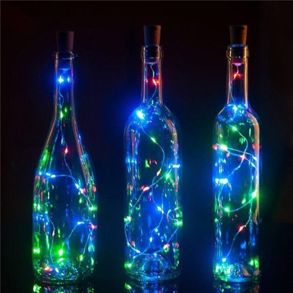 20 LED Strip Wine Bottle Lamp Fairy Lights Cork String Wire 2M Party Wedding - Image 2