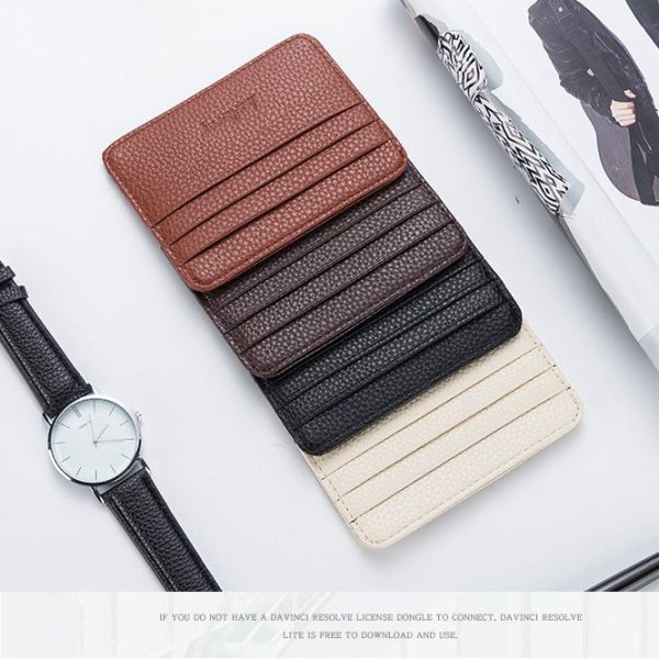 Baellerry PU Leather Ultra Slim Card Cash Coin Holder Large Capacity Wallet - Image 4