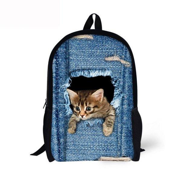 3D Animal Pattern Polyester Backpack - Image 2
