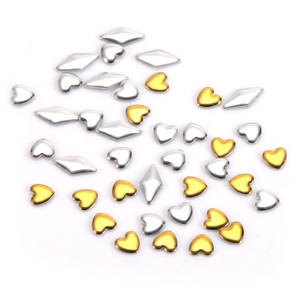 12 Shapes 3D Nail Art Decorations Wheel With Gold And Silver Metal Studs - Image 6