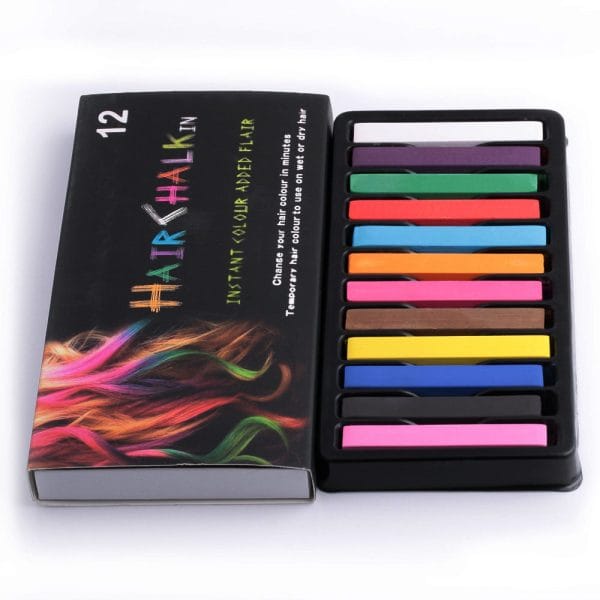 12 Color Soft Pastels Salon Kit Fast Temporary Short Hair Dye Chalk - Image 2