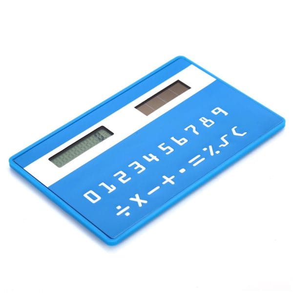 1PC Mini Slim Credit Card Pattern Solar Power Pocket Calculator - Image 3