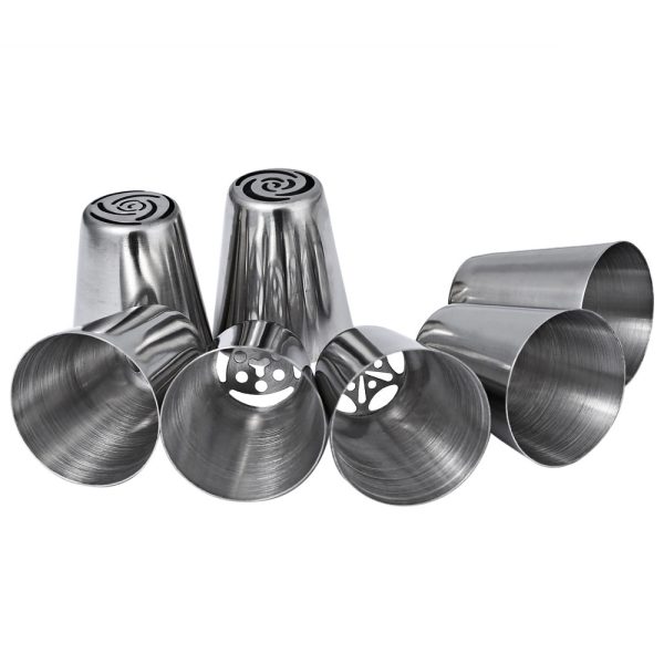 7pcs Stainless Steel Russian Icing Piping Nozzles Pastry Decorating Tips Kitchen Accessories - Image 2
