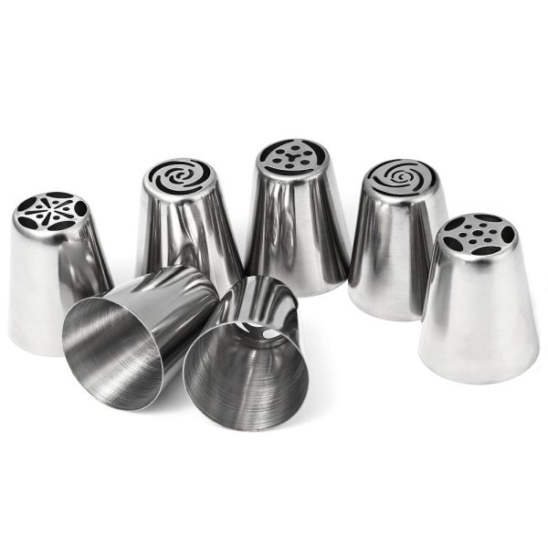 7pcs Stainless Steel Russian Icing Piping Nozzles Pastry Decorating Tips Kitchen Accessories - Image 4