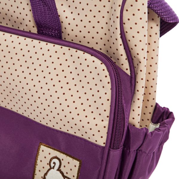5pcs Multifunctional Dot Nappy Changing Mummy Handbag Diaper Pad Feeding Bottle Holder Food Bag for Babies - Image 5