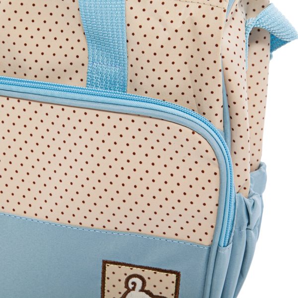 5pcs Multifunctional Dot Nappy Changing Mummy Handbag Diaper Pad Feeding Bottle Holder Food Bag for Babies - Image 8