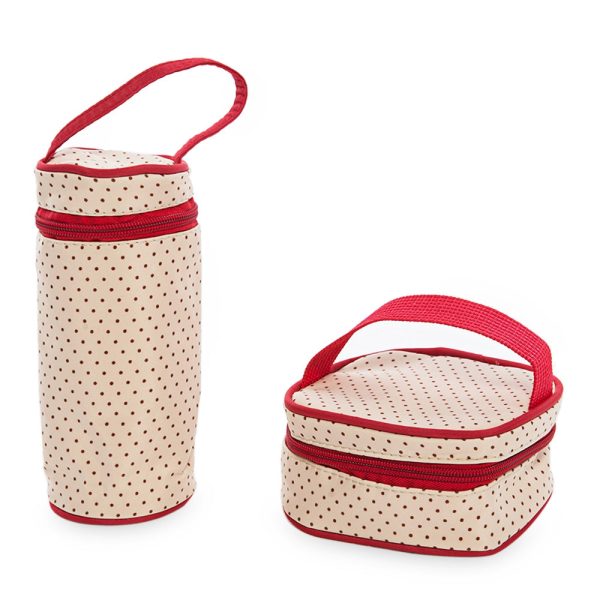 5pcs Multifunctional Dot Nappy Changing Mummy Handbag Diaper Pad Feeding Bottle Holder Food Bag for Babies - Image 14
