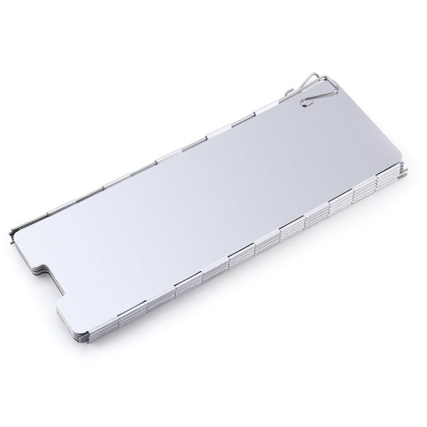 10 Plates Aluminum Alloy Outdoor Foldable Camping Cooker Stove Wind Screen Windshield - Image 2