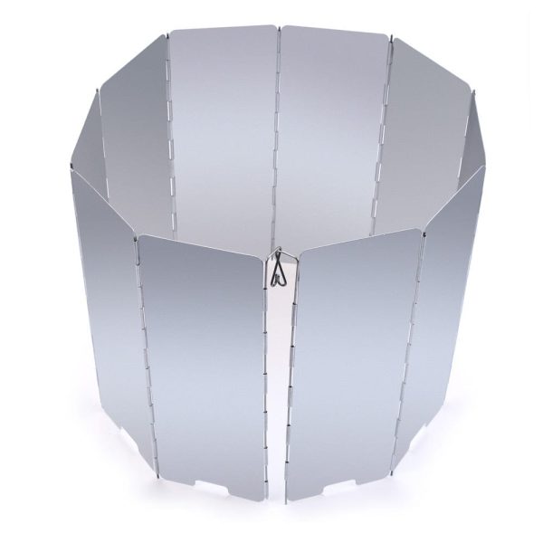 10 Plates Aluminum Alloy Outdoor Foldable Camping Cooker Stove Wind Screen Windshield
