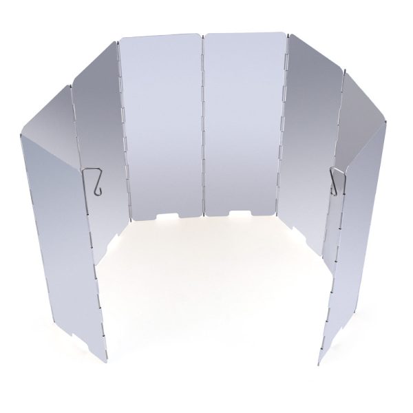 8 Plates Aluminum Alloy Outdoor Foldable Camping Cooker Stove Wind Screen Windshield - Image 3