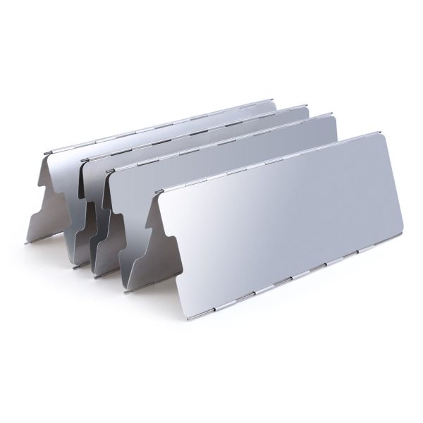 8 Plates Aluminum Alloy Outdoor Foldable Camping Cooker Stove Wind Screen Windshield - Image 4