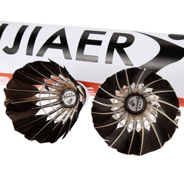 12pcs Portable Black Duck Feather Training Badminton Balls Shuttlecocks Sport - Image 5