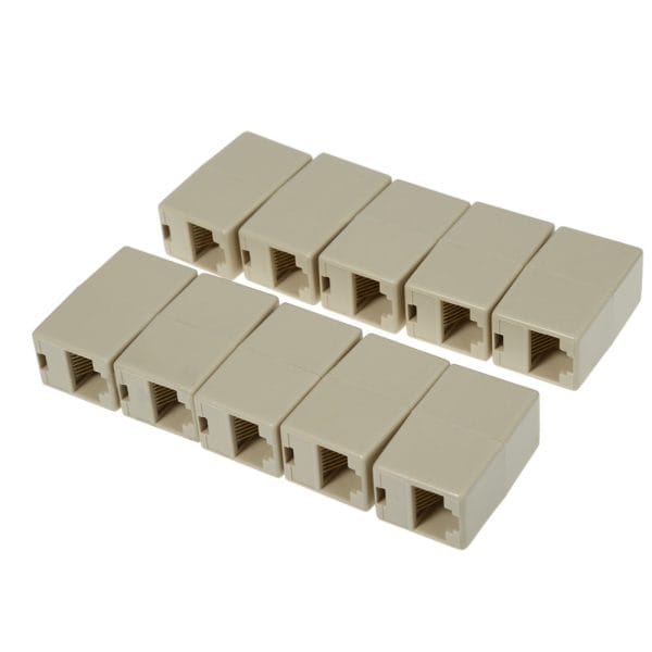 10pcs RJ45 Network Cable Extender Connector Adapter