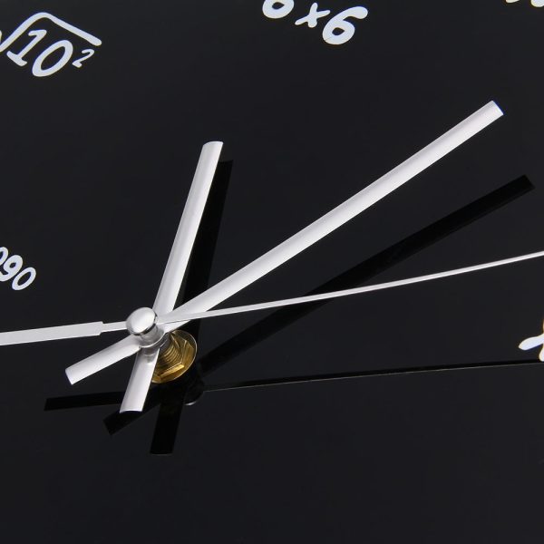 Creative Mathematics Blackboard Clock Black Powder Coated Metal - Image 6