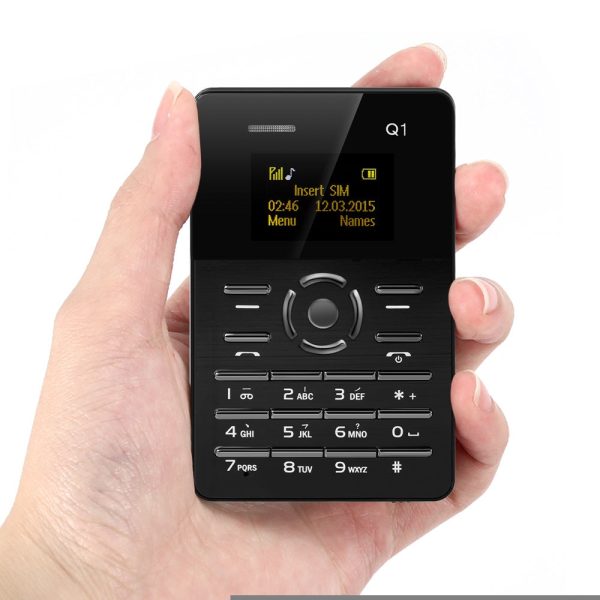 AIEK Q1 1.0 inch Ultra-thin Card Phone FM Audio Player Sound Recorder Alarm - Image 6