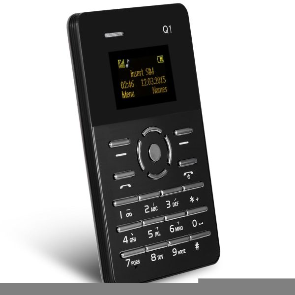 AIEK Q1 1.0 inch Ultra-thin Card Phone FM Audio Player Sound Recorder Alarm - Image 2
