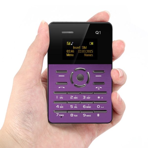 AIEK Q1 1.0 inch Ultra-thin Card Phone FM Audio Player Sound Recorder Alarm - Image 26
