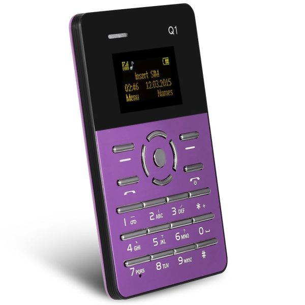 AIEK Q1 1.0 inch Ultra-thin Card Phone FM Audio Player Sound Recorder Alarm - Image 22