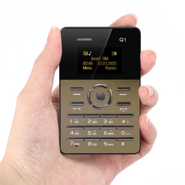 AIEK Q1 1.0 inch Ultra-thin Card Phone FM Audio Player Sound Recorder Alarm - Image 11
