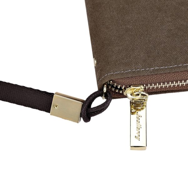 Baellerry Patchwork Canvas Portable Clutch Wallet for Men - Image 4