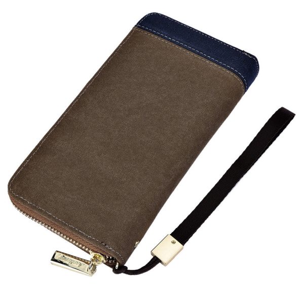 Baellerry Patchwork Canvas Portable Clutch Wallet for Men - Image 3