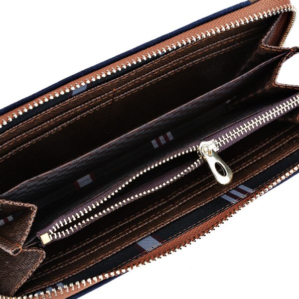 Baellerry Patchwork Canvas Portable Clutch Wallet for Men - Image 10