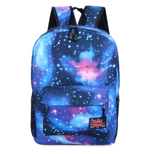 Brilliant Cosmos Print Unisex School Shopping Travel Portable Backpack - Image 5