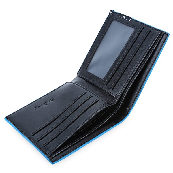 Baellerry Trendy Pure Color Men Short Open Cash Photo Card Wallet - Image 5