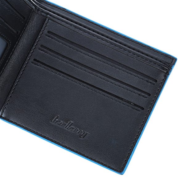 Baellerry Trendy Pure Color Men Short Open Cash Photo Card Wallet - Image 6