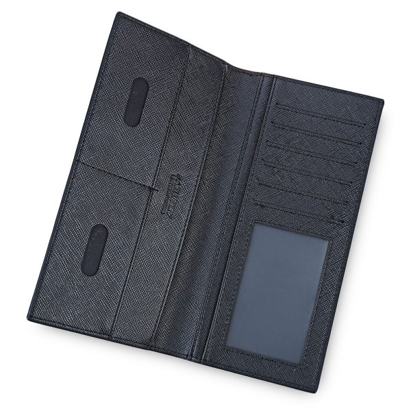 Baellerry Thin Soft Solid Color Long Vertical Photo Cash Card Wallet for Men - Image 4