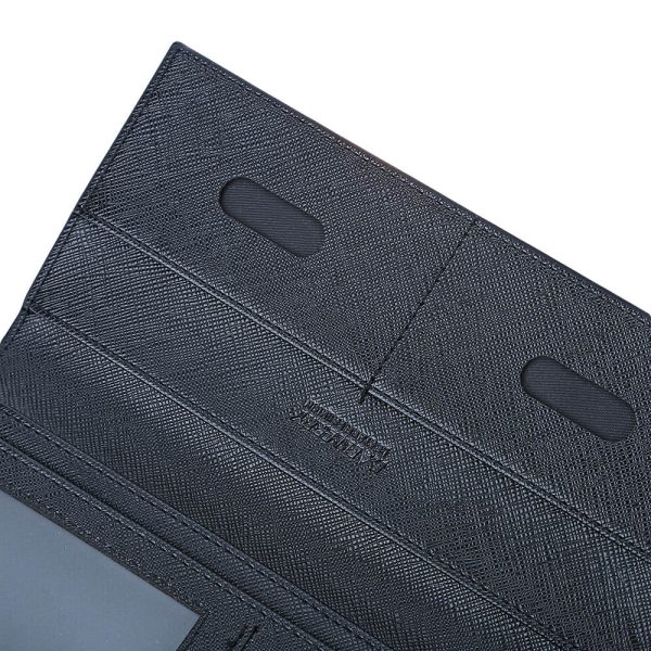 Baellerry Thin Soft Solid Color Long Vertical Photo Cash Card Wallet for Men - Image 7