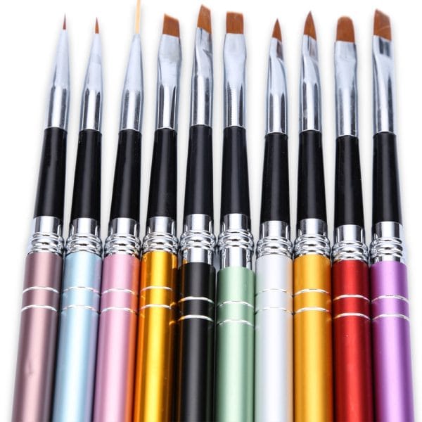 10pcs Professional Nail Design Brush Manicure for Painting Dot Tool Brushes - Image 4