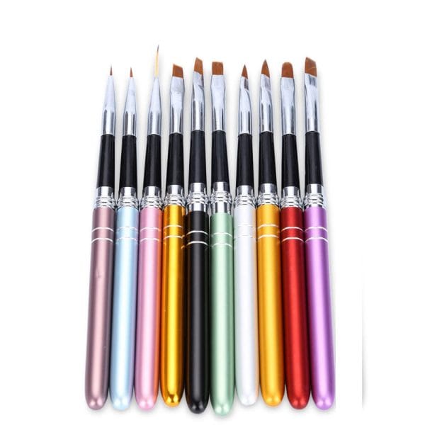 10pcs Professional Nail Design Brush Manicure for Painting Dot Tool Brushes
