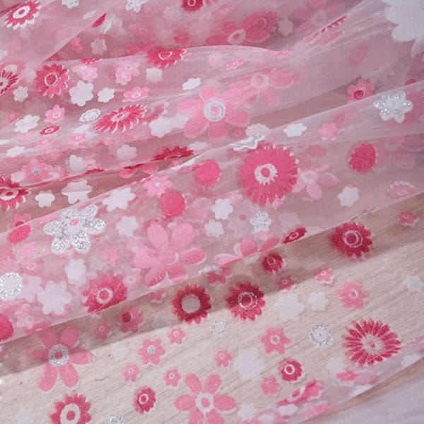 100cm x 270cm Chiffon Gauze Voile Wall Room Divider Floral Printed Curtain - Image 5