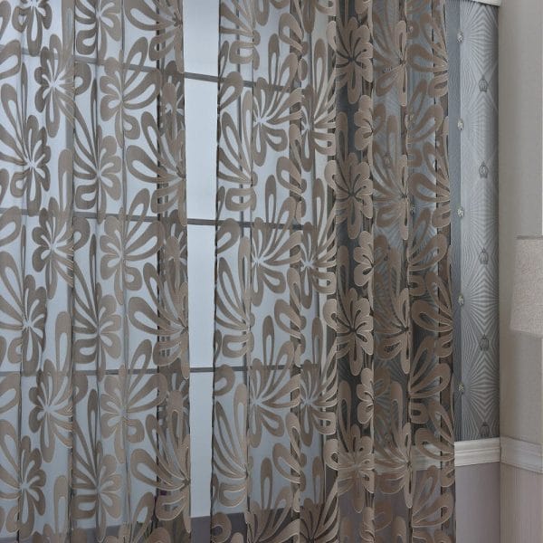 100 x 250cm European Flower Printed Tulle Window Curtains Home Decor - Image 14