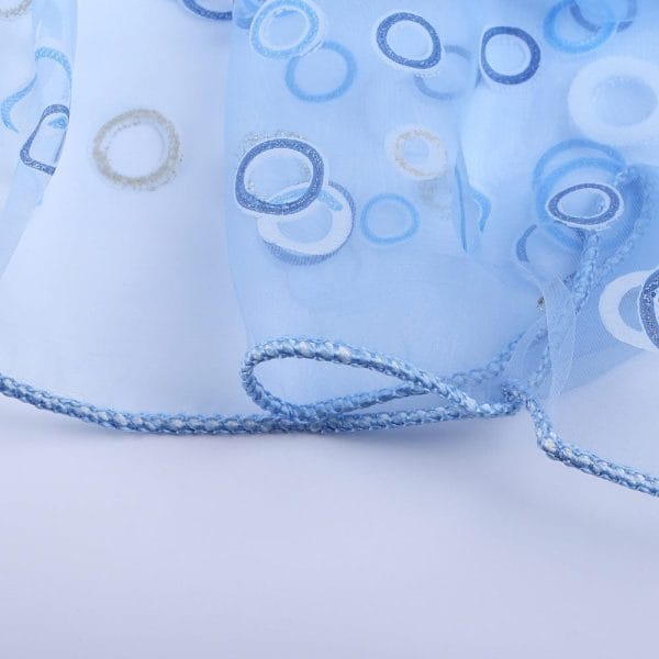 100 x 200cm Shimmery Circle Printed Voile Door Window Sheer Curtain Panel Drape - Image 5