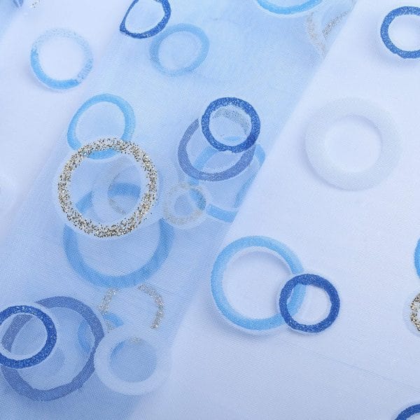 100 x 200cm Shimmery Circle Printed Voile Door Window Sheer Curtain Panel Drape - Image 6