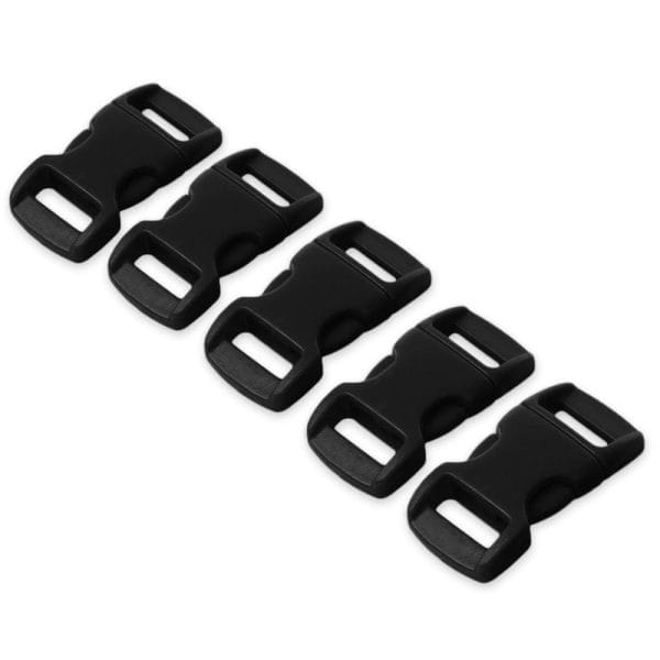 100pcs / Lot Outdoor Survival Paracord Bracelet Accessory Curved Plastic Button Buckle - Image 3