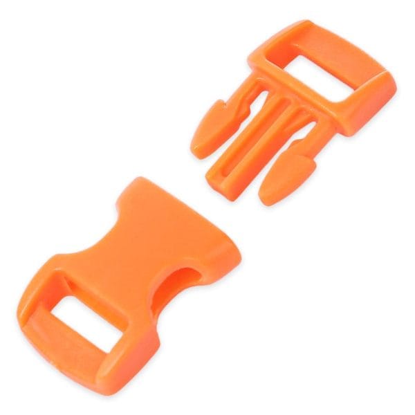 100pcs / Lot Outdoor Survival Paracord Bracelet Accessory Curved Plastic Button Buckle - Image 9