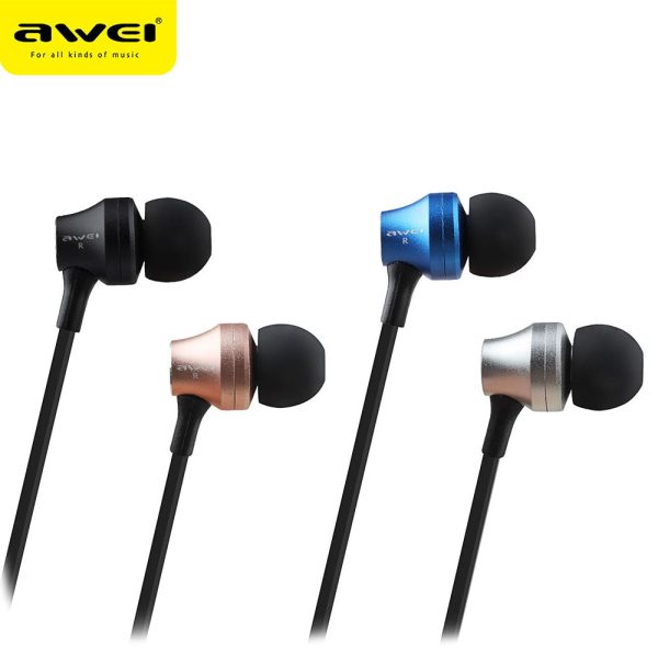AWEI ES910i 3.5MM Plug Stereo Music Deep Bass In-ear Earphones Headphones - Image 2