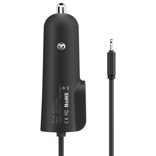 Baseus 2.1A Dual USB 5V 5.5A Quick Charging Car Charger - Image 3