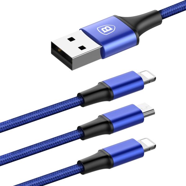 Baseus Rapid Series Micro USB + Dual 8 Pin Data Cable 1.2M - Image 12