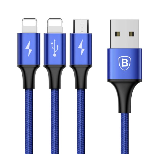 Baseus Rapid Series Micro USB + Dual 8 Pin Data Cable 1.2M - Image 11