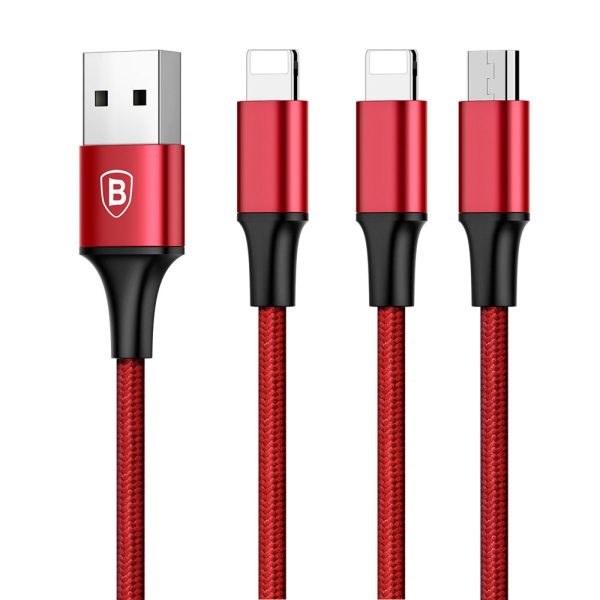 Baseus Rapid Series Micro USB + Dual 8 Pin Data Cable 1.2M - Image 8