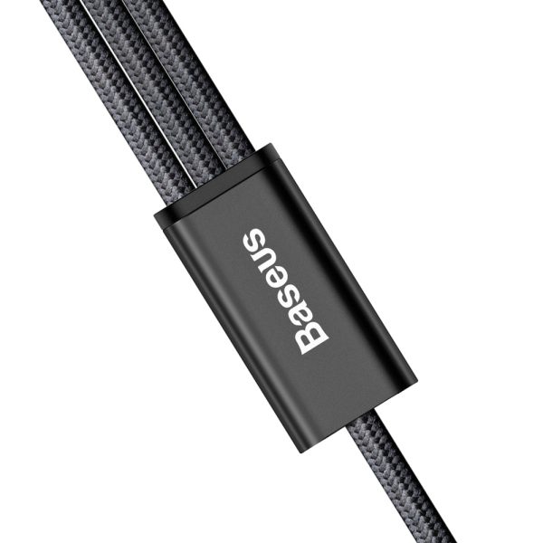 Baseus Rapid Series Micro USB + Dual 8 Pin Data Cable 1.2M - Image 3