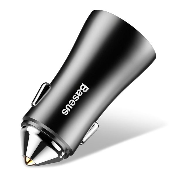 Baseus Golden Contactor 2.4A Dual USB Port Smart Car Charger - Image 3