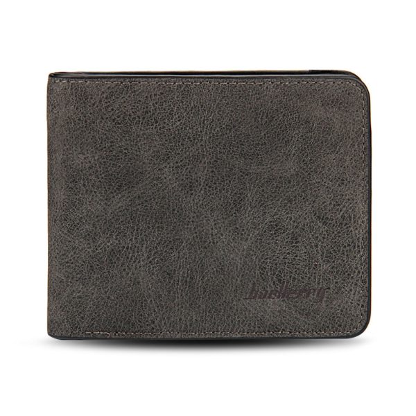 baellerry Solid Color Letter Open Short Horizontal Men Wallet - Image 7