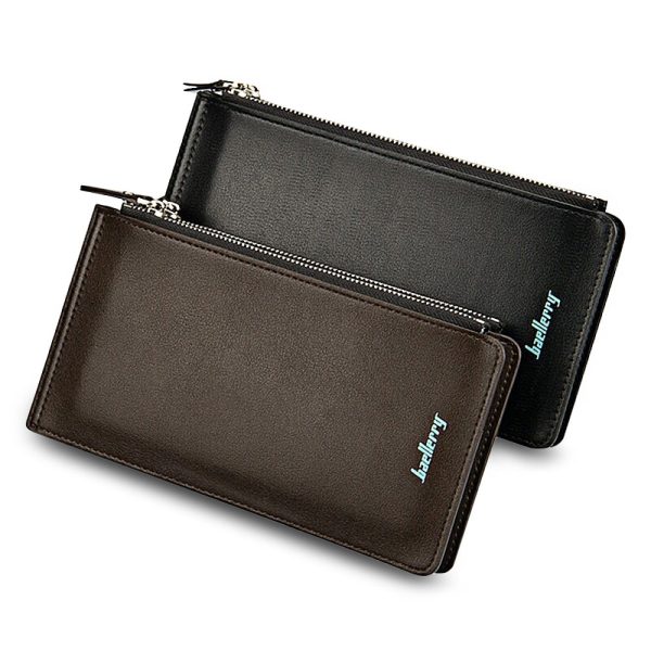 baellerry Unisex Double Zipper Horizontal Thin Wallet - Image 5