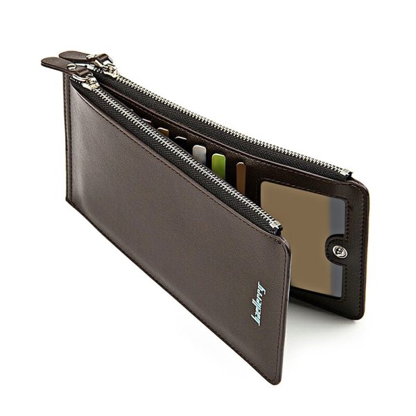 baellerry Unisex Double Zipper Horizontal Thin Wallet - Image 3