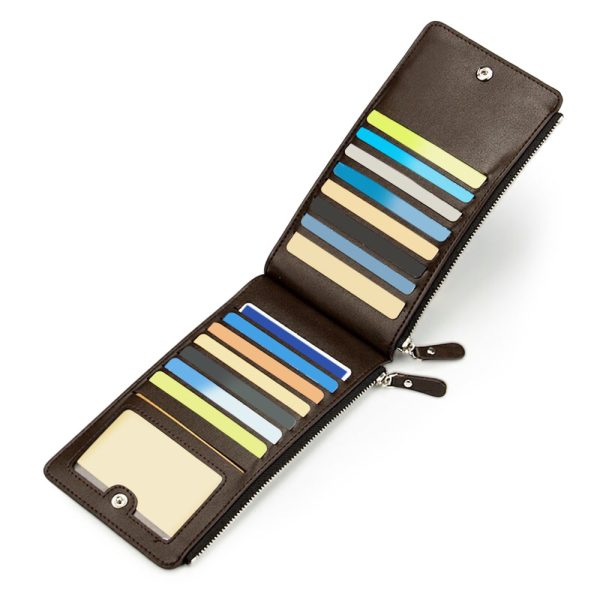 baellerry Unisex Double Zipper Horizontal Thin Wallet - Image 2
